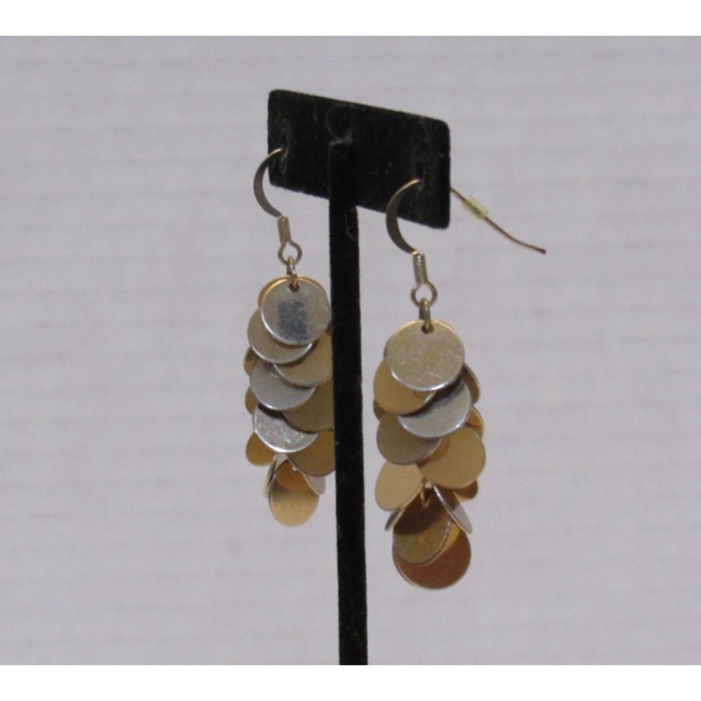 Vintage Dangle Gold Tone Earrings Boho Chic Whimsical Fairycore Disco 80s 90s